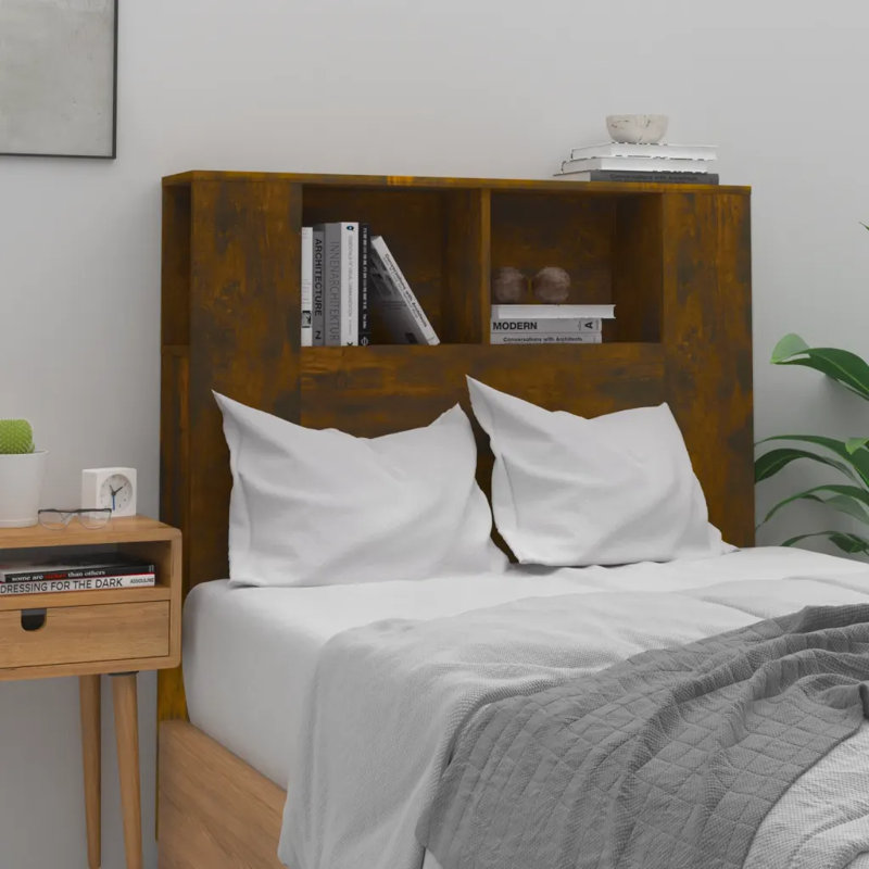 Melby Headboard Cabinet, Single (3'), Smoked