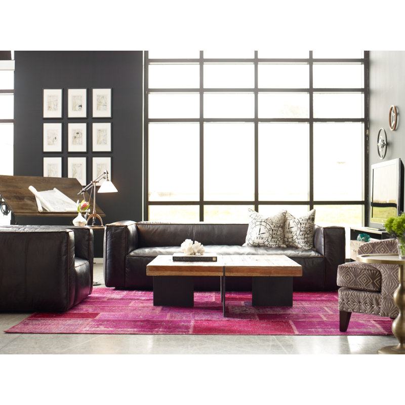 Nolita Sofa, Saiko Black Top Grain Leather