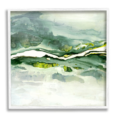 Art abstrait de giclée à forme abstraite verte par Ruth Fromstein