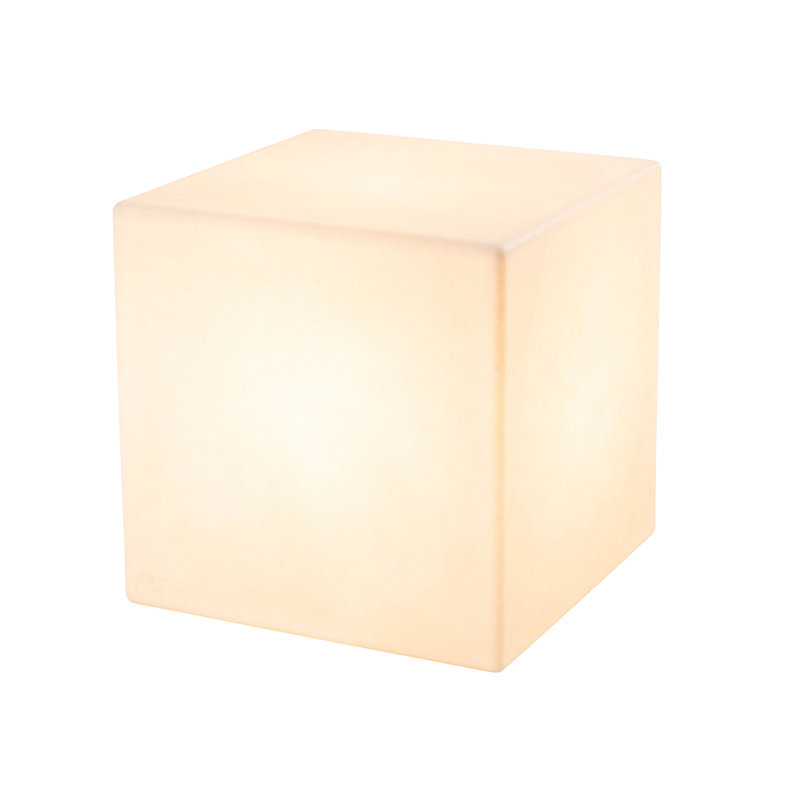 Arella Solar Powered Outdoor Floor Lamp, Sand, 43cm H x 43cm W x 43cm D
