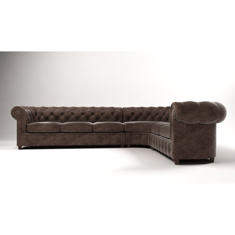 Girardville Reversible Corner Sofa, Brown, Right