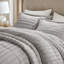 Ensemble d'édredon ultra-doux en fausse fourrure 3 pièces Duke Grey-884854583-884854586