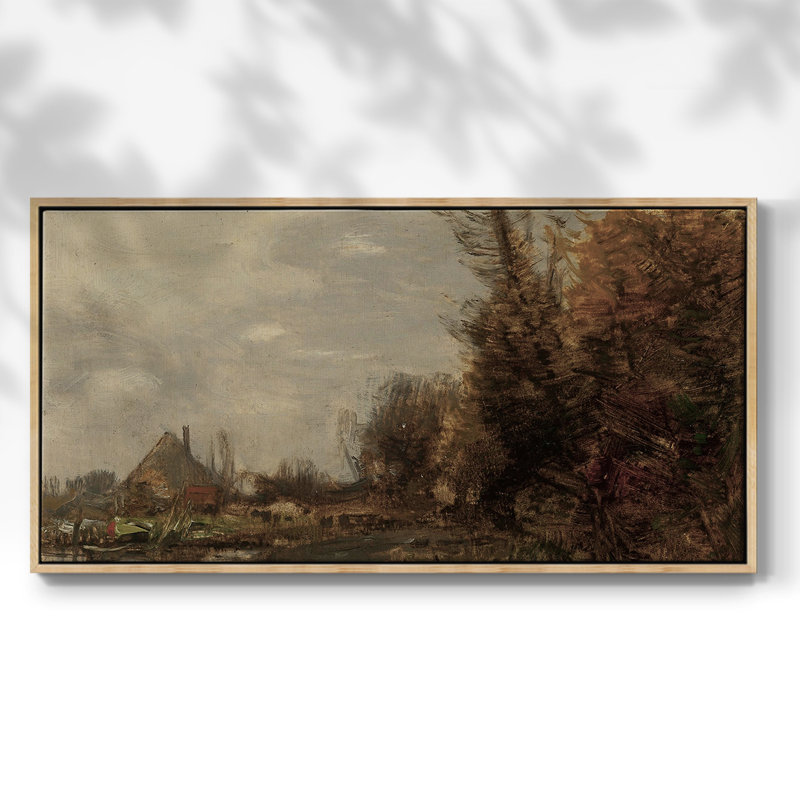 Paysage, série CCLXI, toile tendue avec châssis, prête à être accrochée, Naturel, H 17 po x l 33 po