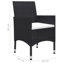  Ensemble de salle à manger noir, blanc crème-118505224-118505227