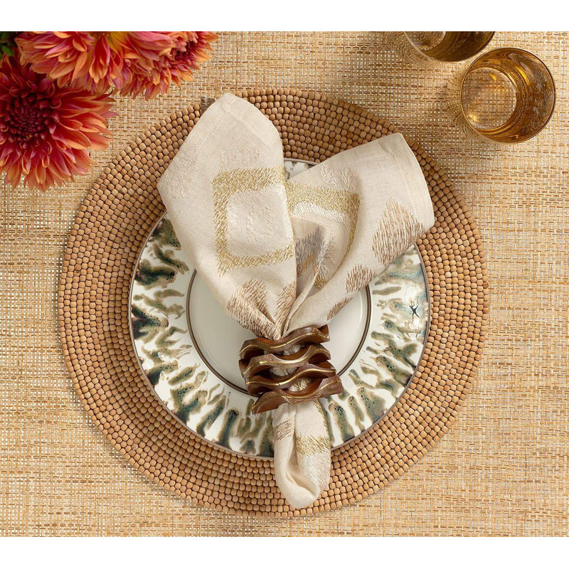 Wood Round Placemat, Natural