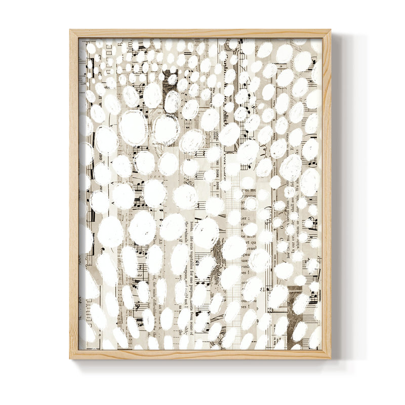 Motif rétro I, reproduction encadrée - bois massif, H 21 po x l 17 po