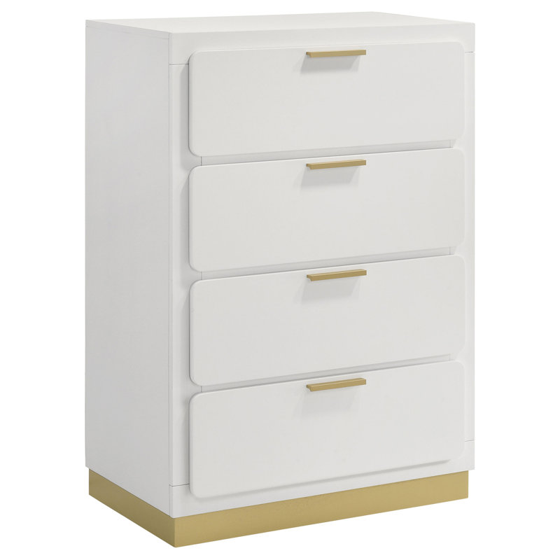 Commode 4 tiroirs, Blanc