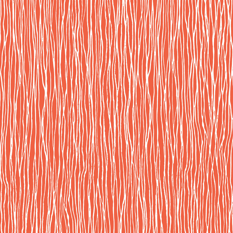 Papier peint, Blanc / orange