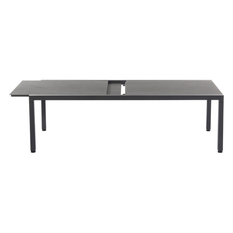 Equinox Extending Dining Table, Dusk Ceramic Top/Graphite Base