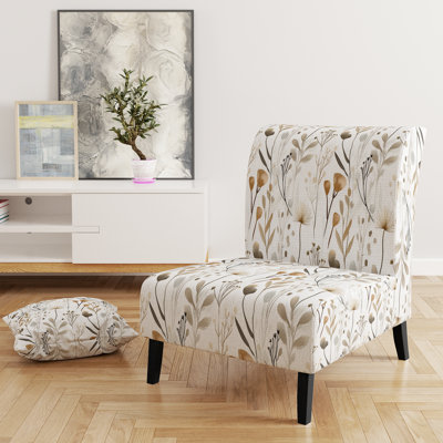 Fauteuil de chambre beige Floral