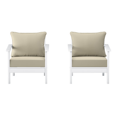 Chaise profonde avec coussins (ensemble de 2)