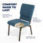 Chaise d'égelier en tissu avec support pour livres Mikolaj-2113450104