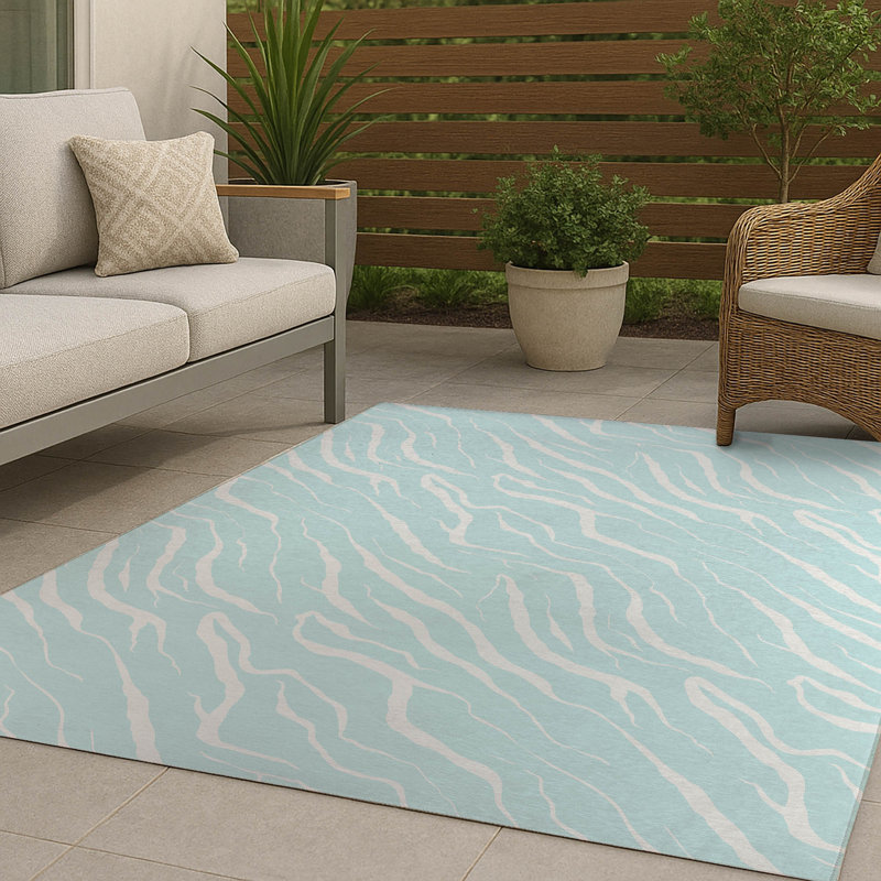 Tapis d'extérieur antidérapant Lush Cracks, Rectangle 5 pi x 7 pi