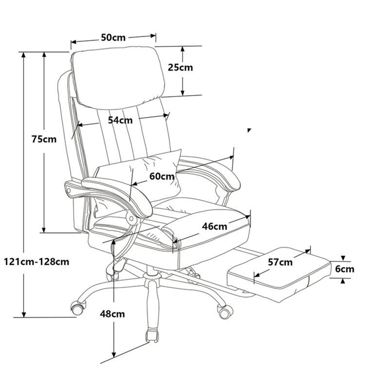 Chaise de travail Lorria, Caramel