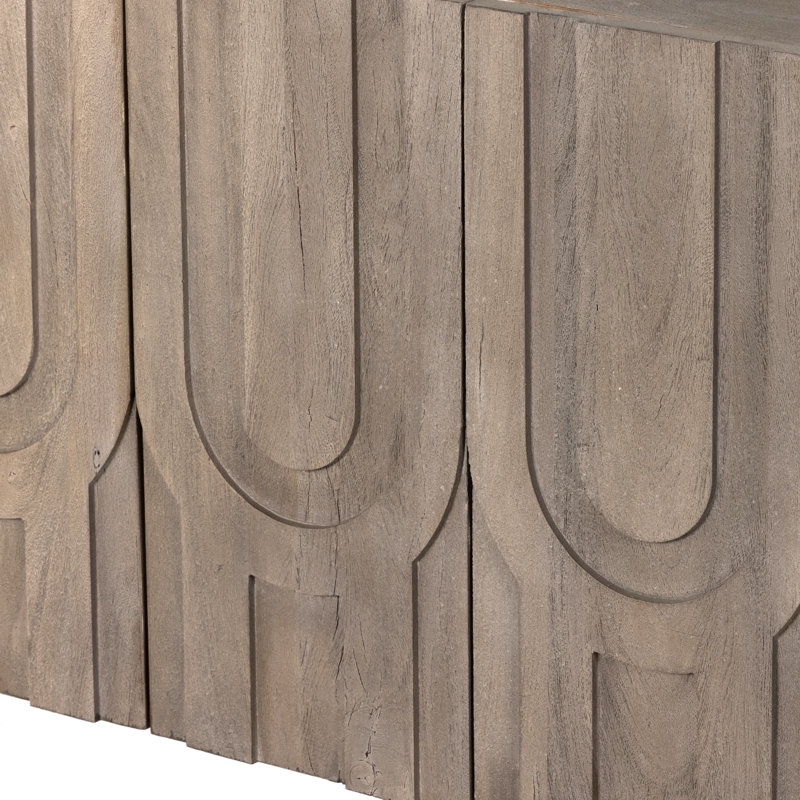Rivka Media Console, Aged Gray