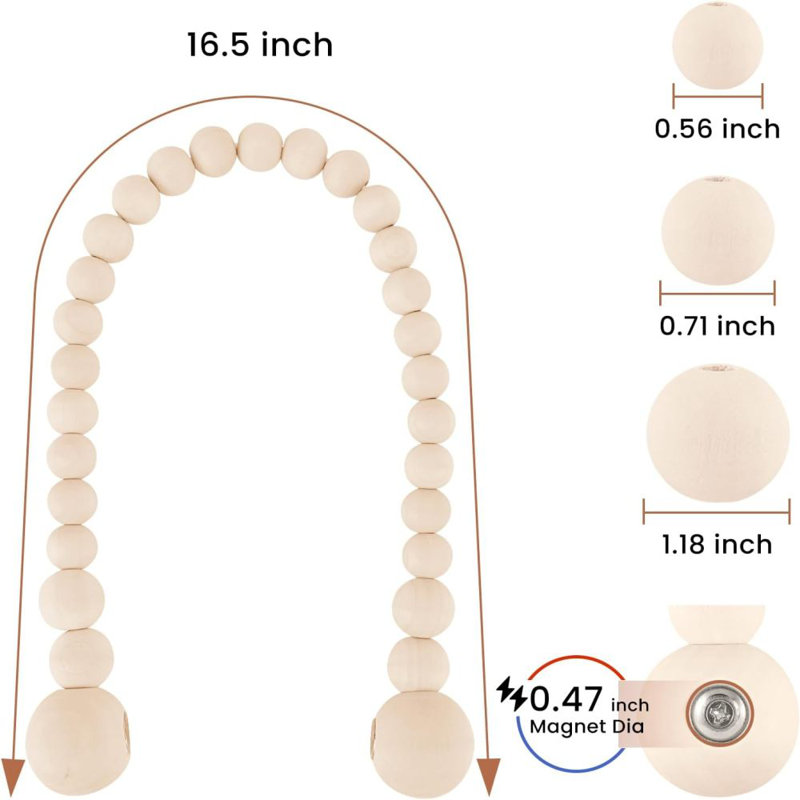 Paire de rideaux bohémiens magnétiques 2 pièces