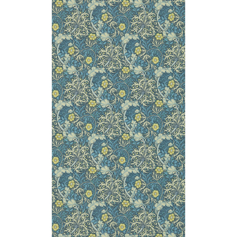 Seaweed Wallpaper, Ink/Woad