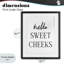 «Sweet Cheek's Bathroom Humor», impression sous verre encadrée, lettrée et doublée-1501198570-1501198573