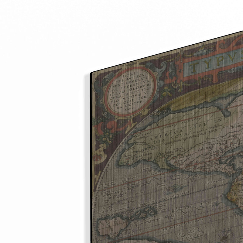 «Antique World Map 36x48» par Vision Studio, H 24 po x l 36 po