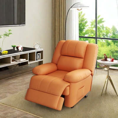 Fauteuil inclinable pivotant en similicuir Tamecia