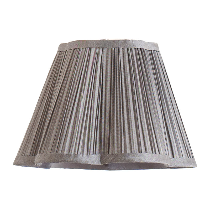 Silk Bell Pendant Shade ( Slip-On ), 18cm H x 25.5cm W x 25.5cm D, Dark Grey