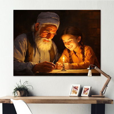 Judaïsme famille bougie Shabbat sérénité - impression