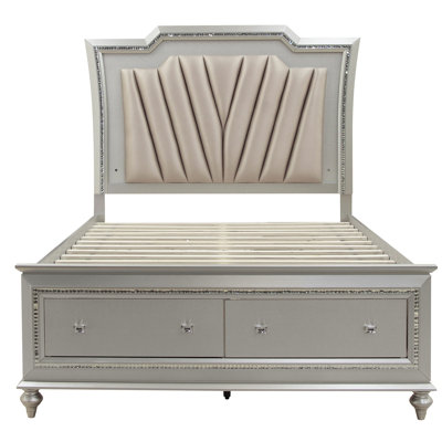 Charpentier Upholstered Storage Bed with LED
