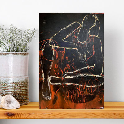 Contemporary Art Abstract Contemporary Modern Wall Art by Magdalena Krzak - Wrapped Canvas Print