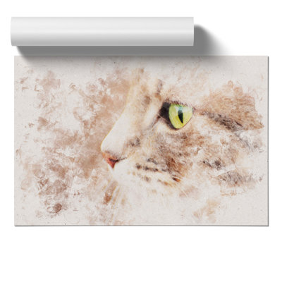 Portrait of a Cat Vol.13 Watercolour - Unframed Graphic Art