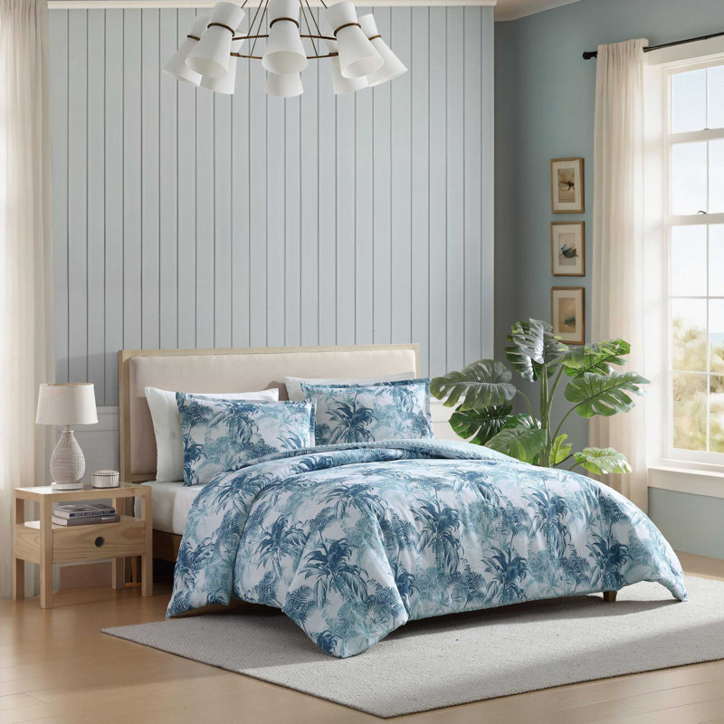 Ensemble d'édredon réversible en coton Tommy Bahama, Édredon très grand + 2 taies décoratives très 