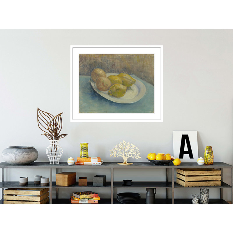 Plat avec agrume par Vincent van Gogh - Impression sur toile, H 33,5 po x l 40,52 po
