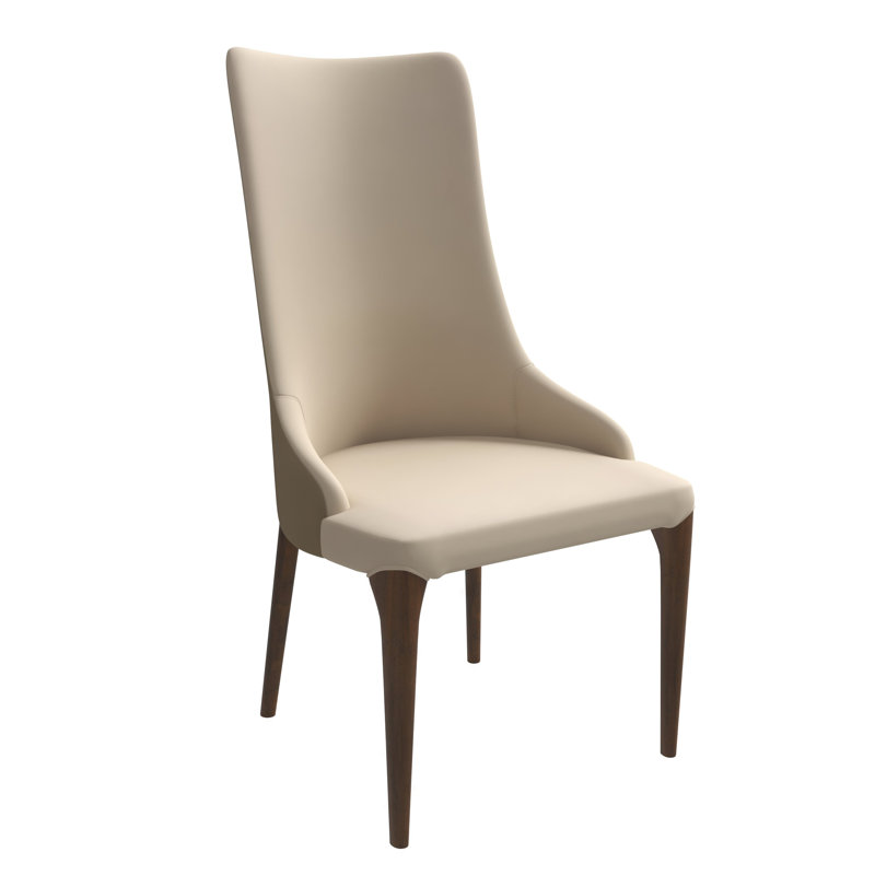 Cedarburg Chee High-Back Dining Chair with Two-Tone Design and Ash Wood Legs No Assembly, Taupe