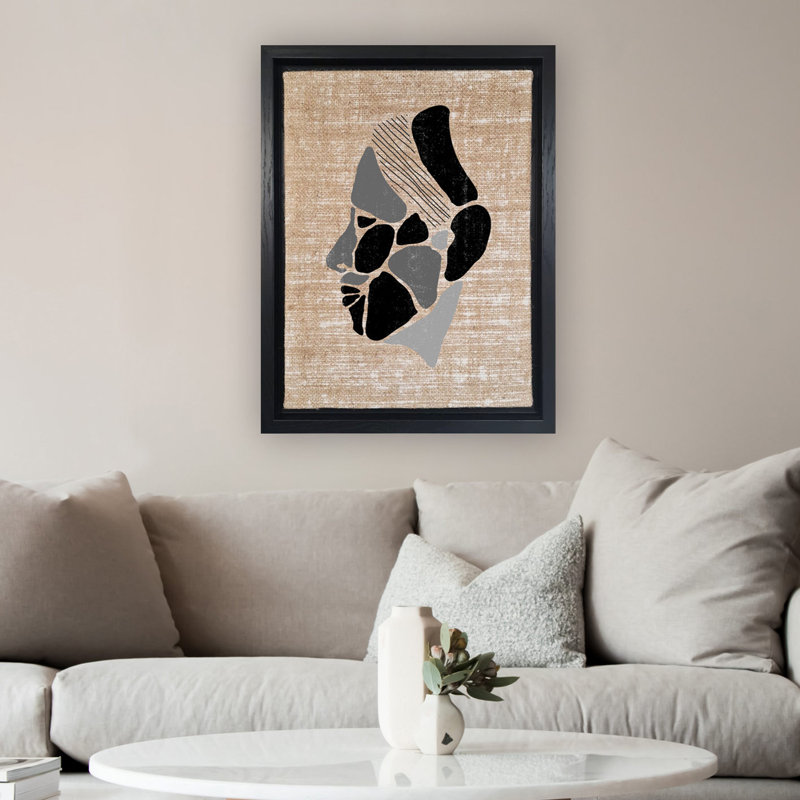 Peinture décorative sur toile, Noir/gris, Noir