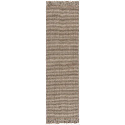 Natural Fiber 842 Flatweave Wool/Jute No Pattern Rug in Green