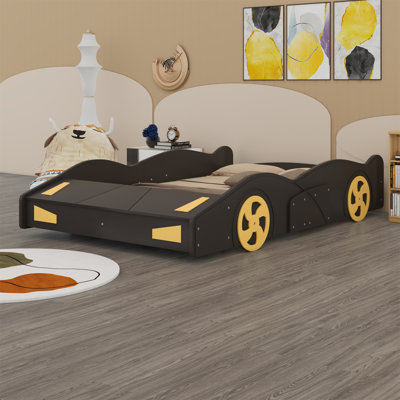 Lit plateforme avec roulettes et rangement Race