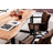 Acacia Rectangular Solid Wood Top with Steel Base Dining Table-1329187558-1329187567-1329187563