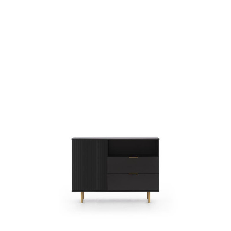 Aurthur 107cm Sideboard, Black Matte