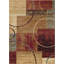 Tapis rouge / brun à motif abstrait Abercorn-21785715