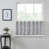 Strausstown Geometric Cotton Tailored 72'' W Cafe Curtain in