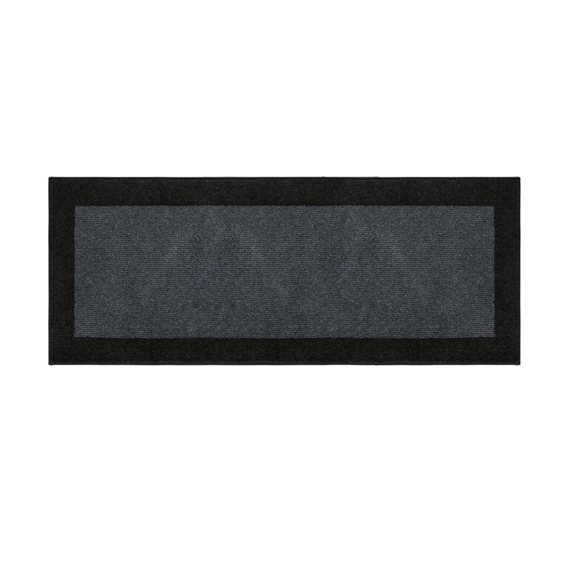 Non-Slip Geometric Doormat, Charcoal