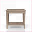 Table basse transitionnelle décontractée à finition sable avec tablette de rangement et tiroir pour le salon-651523143