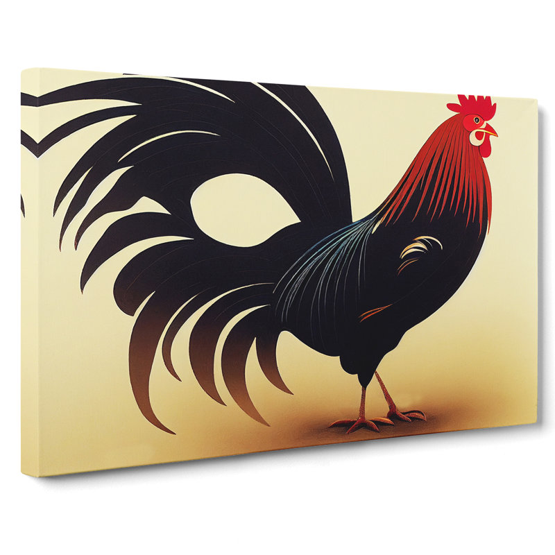 Five Star Rooster - Wrapped Canvas, 50cm H x 76cm W x 3cm D