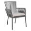 Chaise de patio empilable avec coussin Mahaffey