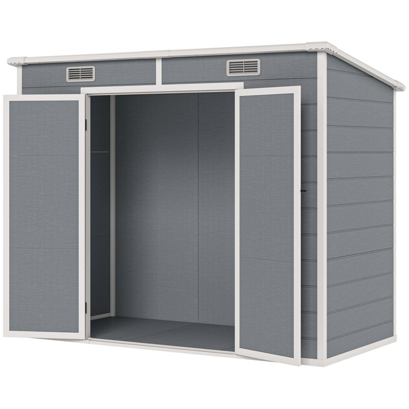 Remise de jardin avec plancher pour pelouse de patio