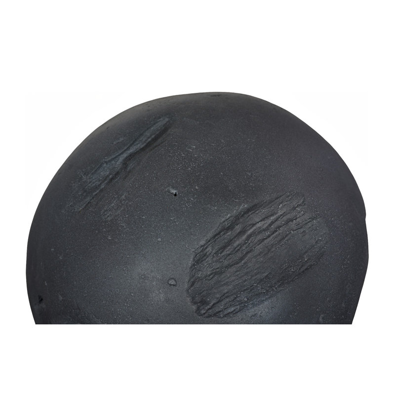 Charcoal Stone Cast Root Floor Ball, Small