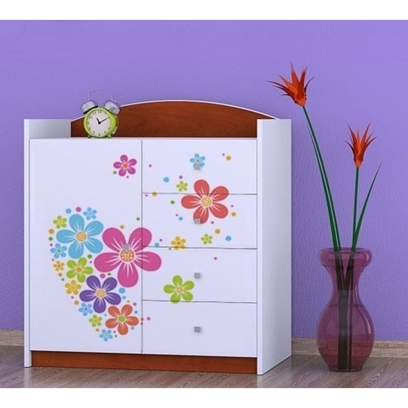 Niemi Kids 4 - Drawer Combo Dresser, Brown