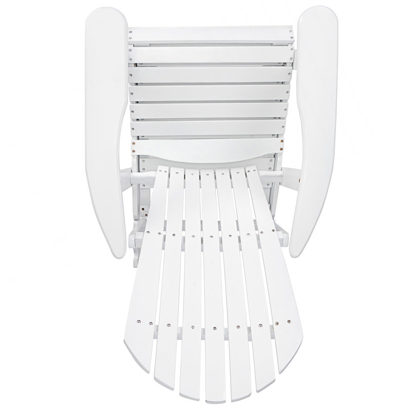 Chaise Adirondack avec lattes traditionnelles, Blanc