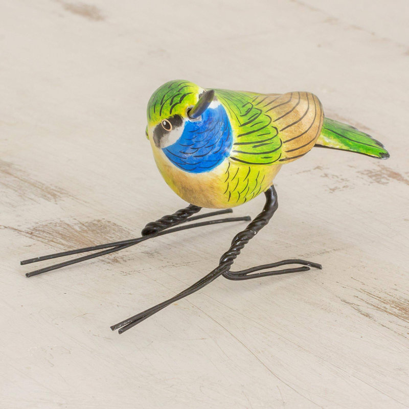 Figurine colibri en céramique bleu-gorge Rosalind Wheeler