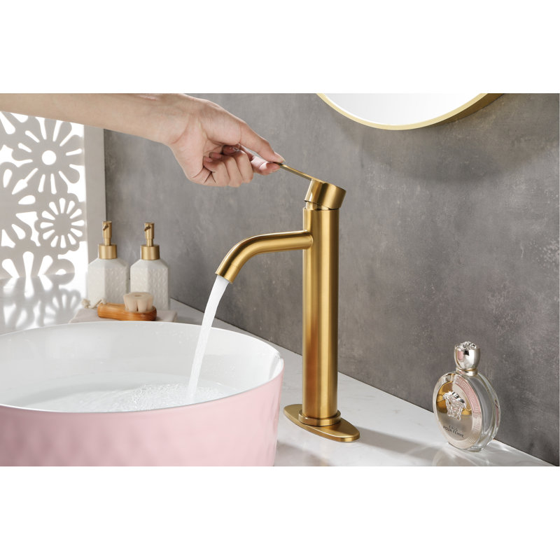 Robinet de lavabo de salle de bain Modern Modern, Or brossé