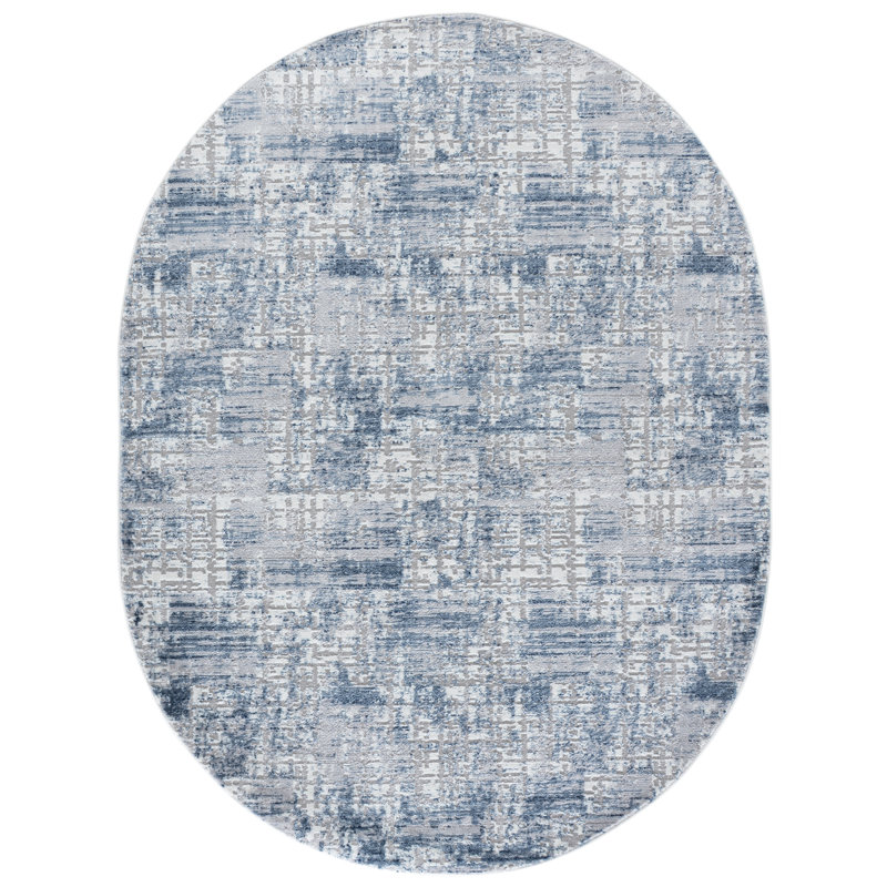 Grattan Machine Woven Abstract Area Rug, Oval 6' x 8'
